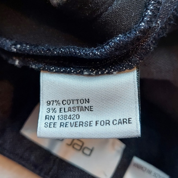 Per Se Carlisle Karen Stretch Blue Denim Jean Straight Leg Button Detail Size 8 - Picture 11 of 12